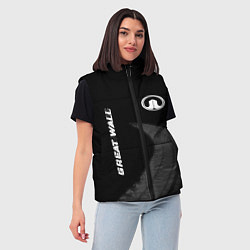 Женский жилет Great Wall speed на темном фоне со следами шин: на, цвет: 3D-черный — фото 2