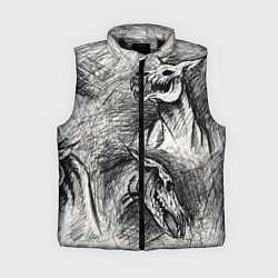 Женский жилет Черепа лошадей - эскиз