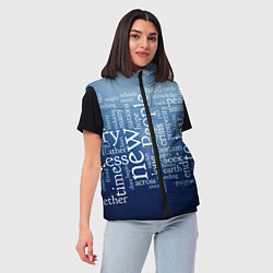 Женский жилет Мир словесных пазлов, цвет: 3D-красный — фото 2