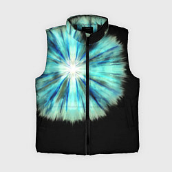 Женский жилет Тай-дай бирюзовый круг