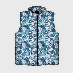 Женский жилет Волны паттерн, цвет: 3D-красный