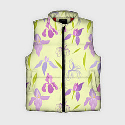 Женский жилет Фиолетовые лилии, цвет: 3D-красный