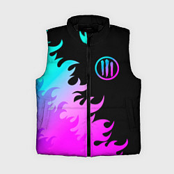 Женский жилет Three Days Grace неоновый огонь, цвет: 3D-черный