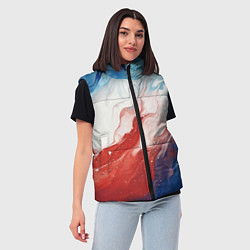 Женский жилет Белый синий красный, цвет: 3D-красный — фото 2