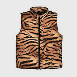 Женский жилет Полосатая шкура тигра, цвет: 3D-черный