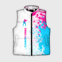 Женский жилет Counter Strike neon gradient style: по-вертикали