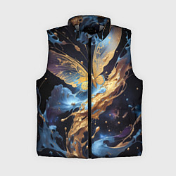 Женский жилет Бабочка краски узор, цвет: 3D-светло-серый