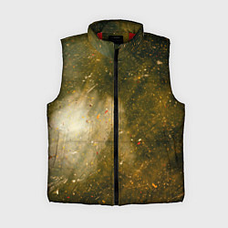 Женский жилет Золотистый туман и краски, цвет: 3D-красный