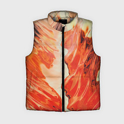 Женский жилет Бежевые и красные краски, цвет: 3D-светло-серый