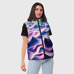 Женский жилет Морское дно абстракция, цвет: 3D-черный — фото 2