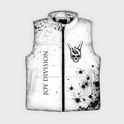 Женский жилет Joy Division и рок символ на светлом фоне, цвет: 3D-черный