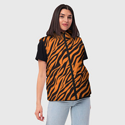 Женский жилет Полоски тигра - tiger, цвет: 3D-светло-серый — фото 2
