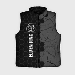 Женский жилет Elden Ring glitch на темном фоне: по-вертикали, цвет: 3D-черный