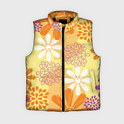 Женский жилет Ромашкин день, цвет: 3D-черный