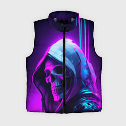 Женский жилет Череп в неоновом свете