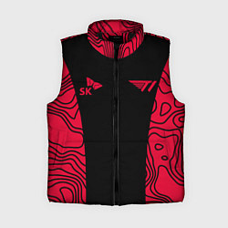 Женский жилет T1 форма red, цвет: 3D-черный