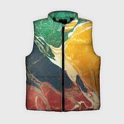 Женский жилет Мраморная радуга, цвет: 3D-черный