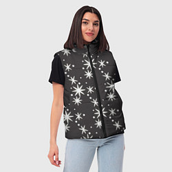 Женский жилет Звёздные снежинки, цвет: 3D-светло-серый — фото 2