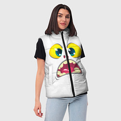 Женский жилет Симпатичное мультяшное лицо монстра, цвет: 3D-красный — фото 2