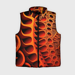 Женский жилет Объемная оранжевая абстракция