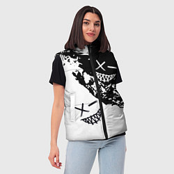 Женский жилет Smile - black and white, цвет: 3D-черный — фото 2