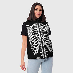 Женский жилет Skeleton ribs, цвет: 3D-красный — фото 2