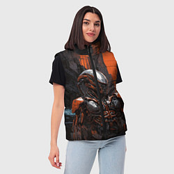 Женский жилет Боевой робот ксеноморф, цвет: 3D-красный — фото 2