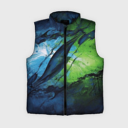 Женский жилет Green blue abstract