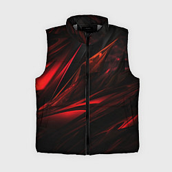 Женский жилет Black red background, цвет: 3D-светло-серый