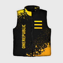 Женский жилет OneRepublic - gold gradient: надпись, символ