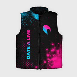 Женский жилет Date A Live - neon gradient: надпись, символ, цвет: 3D-черный