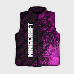 Женский жилет Minecraft pro gaming: по-вертикали, цвет: 3D-черный