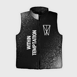 Женский жилет Within Temptation glitch на темном фоне: надпись,