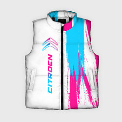 Женский жилет Citroen neon gradient style: по-вертикали, цвет: 3D-черный