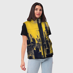 Женский жилет Большой нарисованный город, цвет: 3D-красный — фото 2