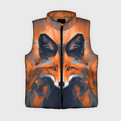 Женский жилет Нарисованная огненная лиса, цвет: 3D-светло-серый