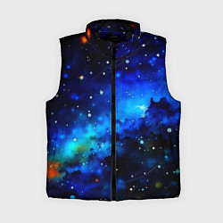 Женский жилет Живописный космос, цвет: 3D-черный