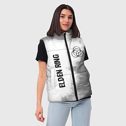 Женский жилет Elden Ring glitch на светлом фоне: надпись, символ, цвет: 3D-черный — фото 2