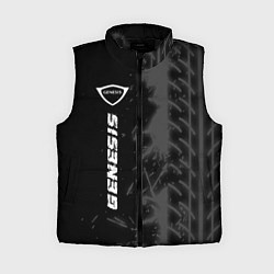Женский жилет Genesis speed на темном фоне со следами шин: по-ве, цвет: 3D-черный