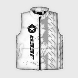 Женский жилет Jeep speed на светлом фоне со следами шин: по-верт