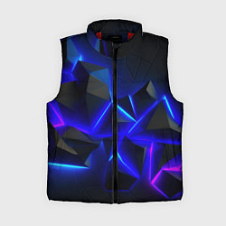 Женский жилет Разлом плит из неона, цвет: 3D-красный