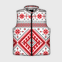 Женский жилет Удмуртская роспись, цвет: 3D-светло-серый