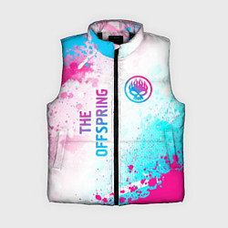 Женский жилет The Offspring neon gradient style: надпись, символ, цвет: 3D-черный