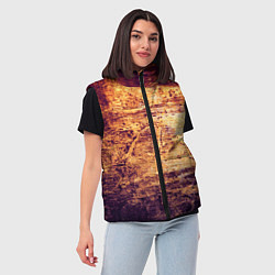Женский жилет Текстура- Grunge yellow, цвет: 3D-красный — фото 2