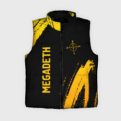 Женский жилет Megadeth - gold gradient: надпись, символ