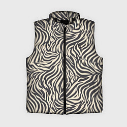 Женский жилет Зебра паттерн, цвет: 3D-черный