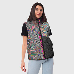 Женский жилет Яркая абстракция Nikaleona, цвет: 3D-черный — фото 2