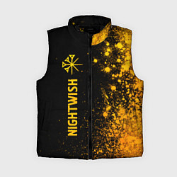 Женский жилет Nightwish - gold gradient: по-вертикали, цвет: 3D-черный