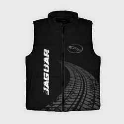 Женский жилет Jaguar speed на темном фоне со следами шин: надпис, цвет: 3D-черный
