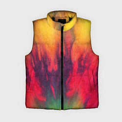 Женский жилет Огненный тай дай, цвет: 3D-черный
